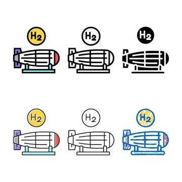 Bomb hydrogen color icon vector series Stock Illustration