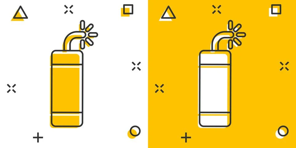 Bomb icon in comic style. Dynamite cartoon vector illustration on white isola イラスト素材