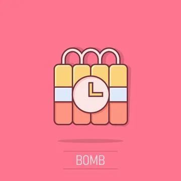 Bomb icon in comic style. Dynamite cartoon vector illustration on isolated .. 스톡 일러스트