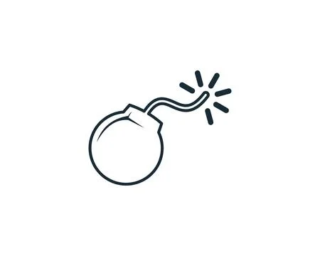 Bomb Icon Design Template Elements Stock Illustration