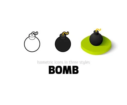 Bomb icon in different style Stock Illustration