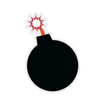 Bomb icon. Explosion design. Vector graphic Stock Illustration