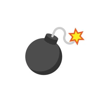 Bomb icon in flat style. Dynamite vector illustration on white isolated backg 스톡 일러스트
