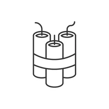 Bomb icon in flat style. Dynamite vector illustration on white isolated backg 스톡 일러스트