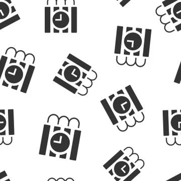 Bomb icon in flat style. Dynamite vector illustration on white isolated backg 스톡 일러스트