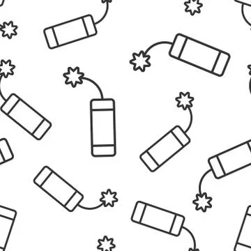 Bomb icon in flat style. Dynamite vector illustration on white isolated backg 스톡 일러스트