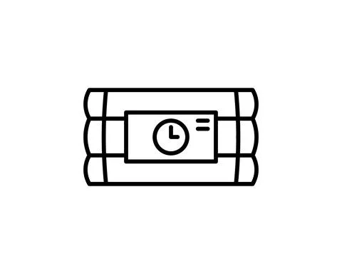 Bomb icon in flat style. Dynamite vector illustration on white isolated backg Stock Illustration