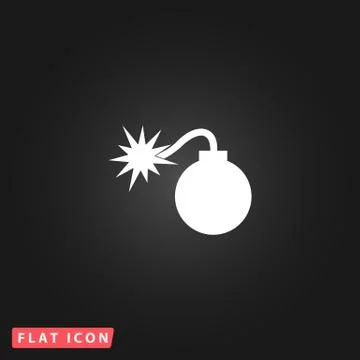 Bomb icon. Flat vector illustrator Eps 10 Illustrazione stock