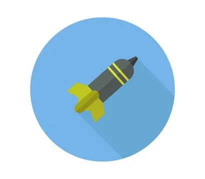 Bomb icon illustrated in vector on white background Stock Illustration