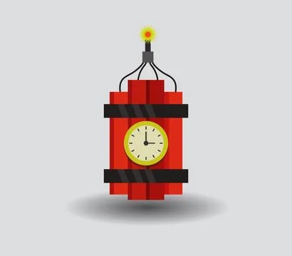 Bomb icon illustrated in vector on white background 스톡 일러스트