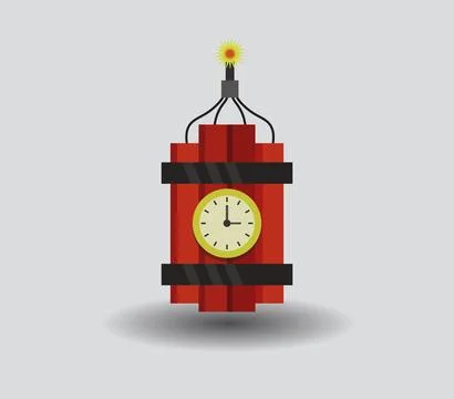 Bomb icon illustrated in vector on white background Stock Illustration