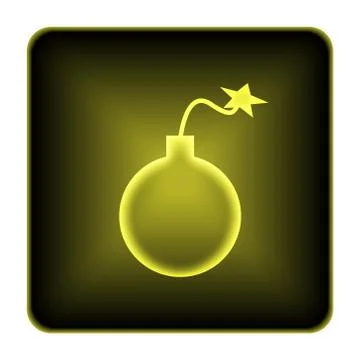 Bomb icon. internet button on white background.. Stock Illustration