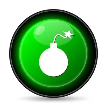  bomb icon. internet button on white background.. Stock Illustration