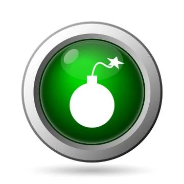 Bomb icon. Internet button on white background. Stock Illustration