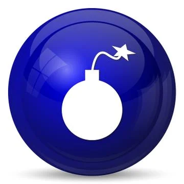 Bomb icon. Internet button on white background.. 스톡 일러스트