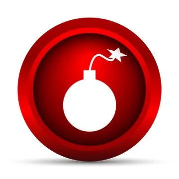 Bomb icon. Internet button on white background.. Stock Illustration