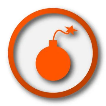 Bomb icon. Internet button on white background.. 스톡 일러스트