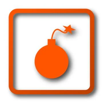 Bomb icon. Internet button on white background.. Stock Illustration