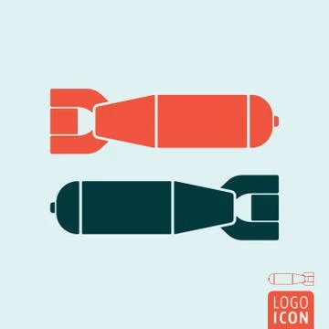 Bomb icon isolated Stock Illustration