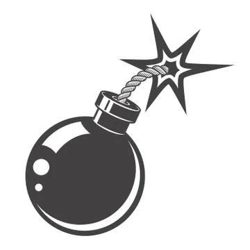 Bomb icon isolated on white background. Design elements for logo 스톡 일러스트