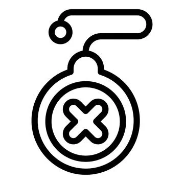 Bomb icon outline vector. Work process Stock Illustration