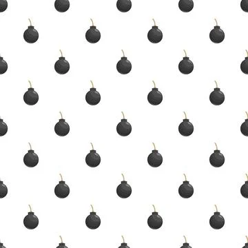 Bomb icon pattern creating a seamless wallpaper background Stock Illustration