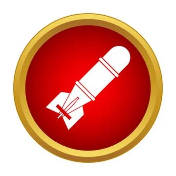 Bomb icon representing danger, war, and explosion Stock Illustration