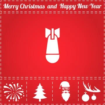 Bomb Icon Vector Illustrazione stock