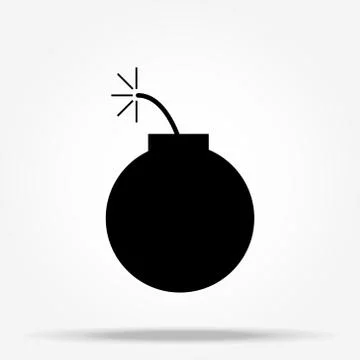 Bomb icon,vector illustration. Flat design style. vector bomb icon illustrati Stock Illustration