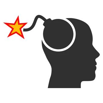 Bomb Idea Flat Icon Symbol 库存插图