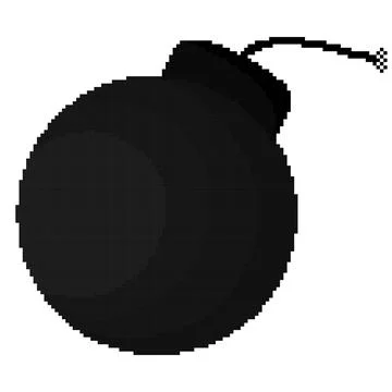 Bomb illustration with pixel theme Stock Illustration
