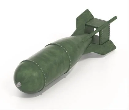 Bomb isolated on white background. 3D illustration イラスト素材