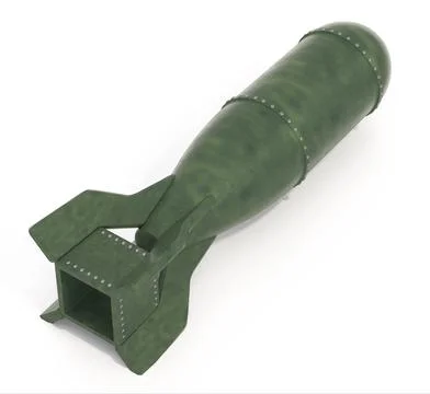 Bomb isolated on white background. 3D illustration イラスト素材
