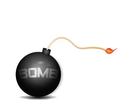 Bomb isolated on white Stock Illustration