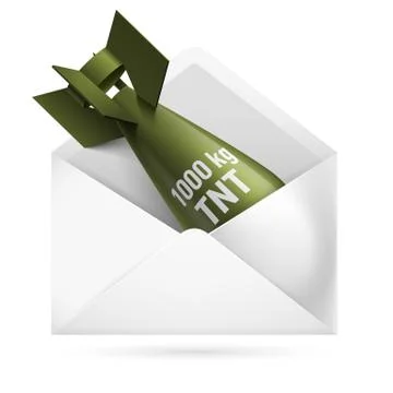 Bomb mail Stock Illustration