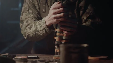 Bomb maker finishing making an explosive Stock-Footage 256012164