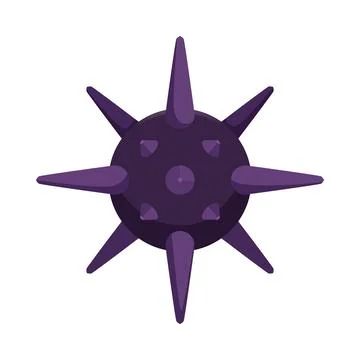 Bomb, mine with spikes flat vector icon, cartoon TNT grenade dynamite Stock Illustration