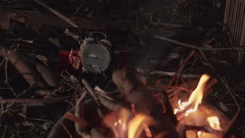 Bomb next to fire Stock Footage 144872600