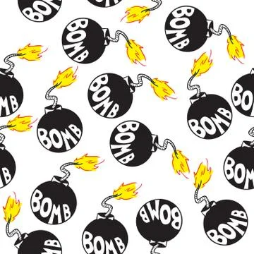 Bomb pattern Stock Illustration