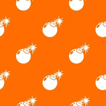 Bomb pattern orange Stock Illustration