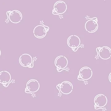 Bomb pirate line vector seamless pattern イラスト素材