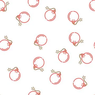 Bomb pirate vector seamless pattern Illustrazione stock