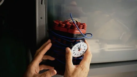 Bomb put timer tnt 스톡 동영상 80706490