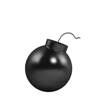 Bomb ready to explode. concept of danger and obstacle. 3d rendering Stock Illustration