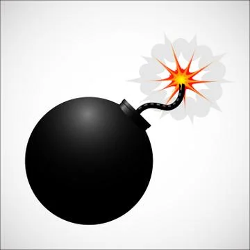 Bomb realistic icon Stock Illustration