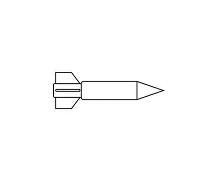 Bomb, rocket icon. Vector illustration, flat design. Stock Illustration
