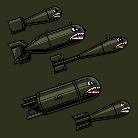 Bomb set Stock Illustration