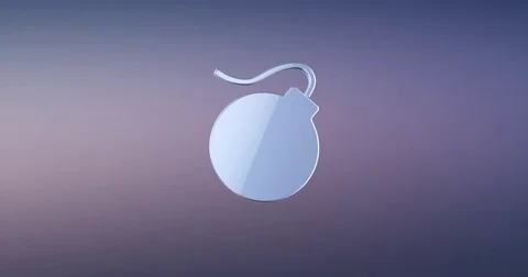 Bomb Silver 3d Icon Stock Footage 73353863