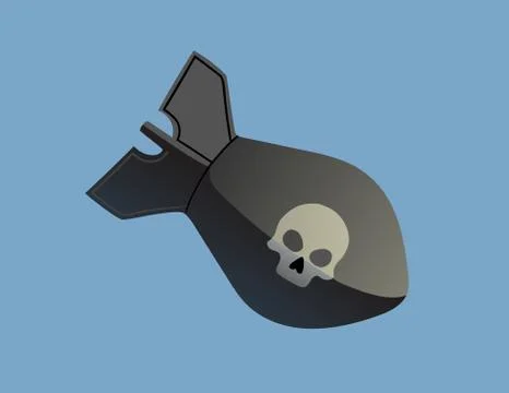 Bomb with skull Stock Illustration