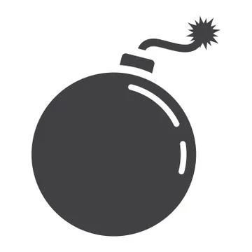 Bomb solid icon, dynamite and danger イラスト素材